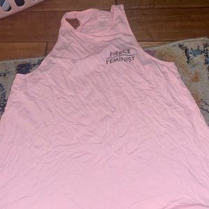 Torrid light pink razor back tank top